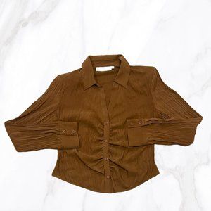 Astr Brown Button Down Shirt